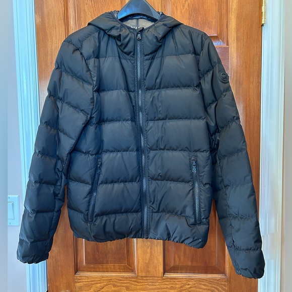 ❄️MICHAEL Michael Kors EUC Men's Down Black Puffer Jacket - Picture 1 of 14